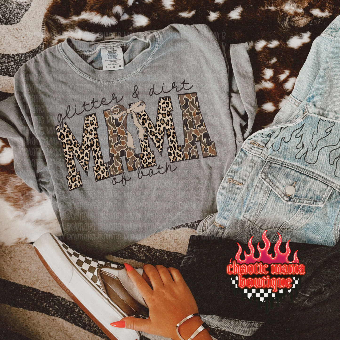 Glitter & Dirt Mama of Both T-Shirt